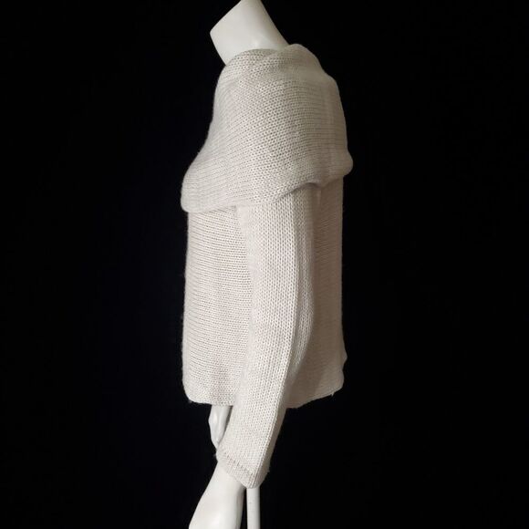 Seek the Label Cream & White Cowl Neck Sweater (S) - Picture 3 of 5